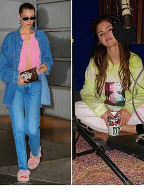 UGG FUZZ YEAH GENUINE SHEARLING SLIPPER SANDAL MSRP$99 Color: Pink Crystal